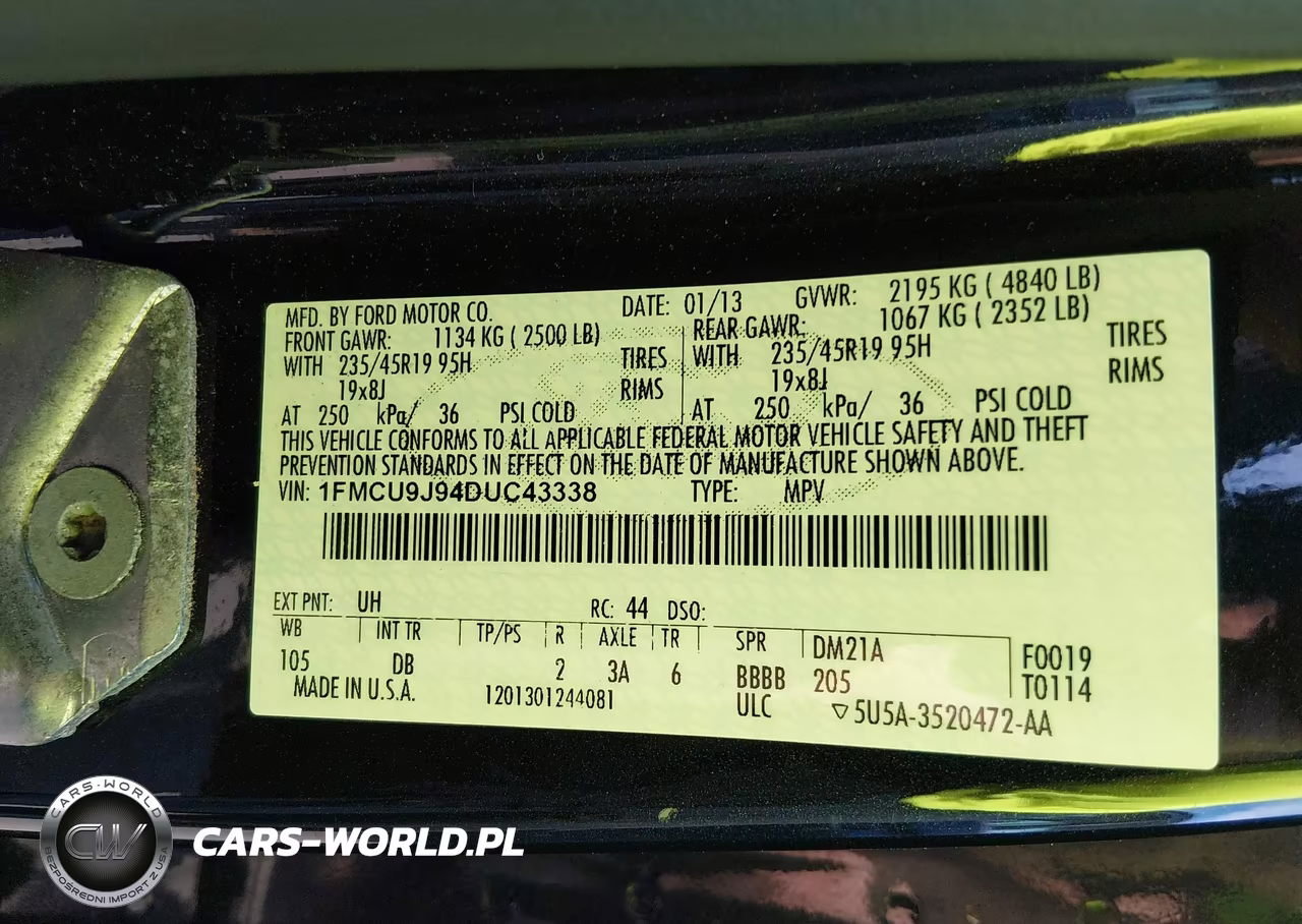 2013 Ford Escape Titanium VIN:1FMCU9J94DUC43338 - 9