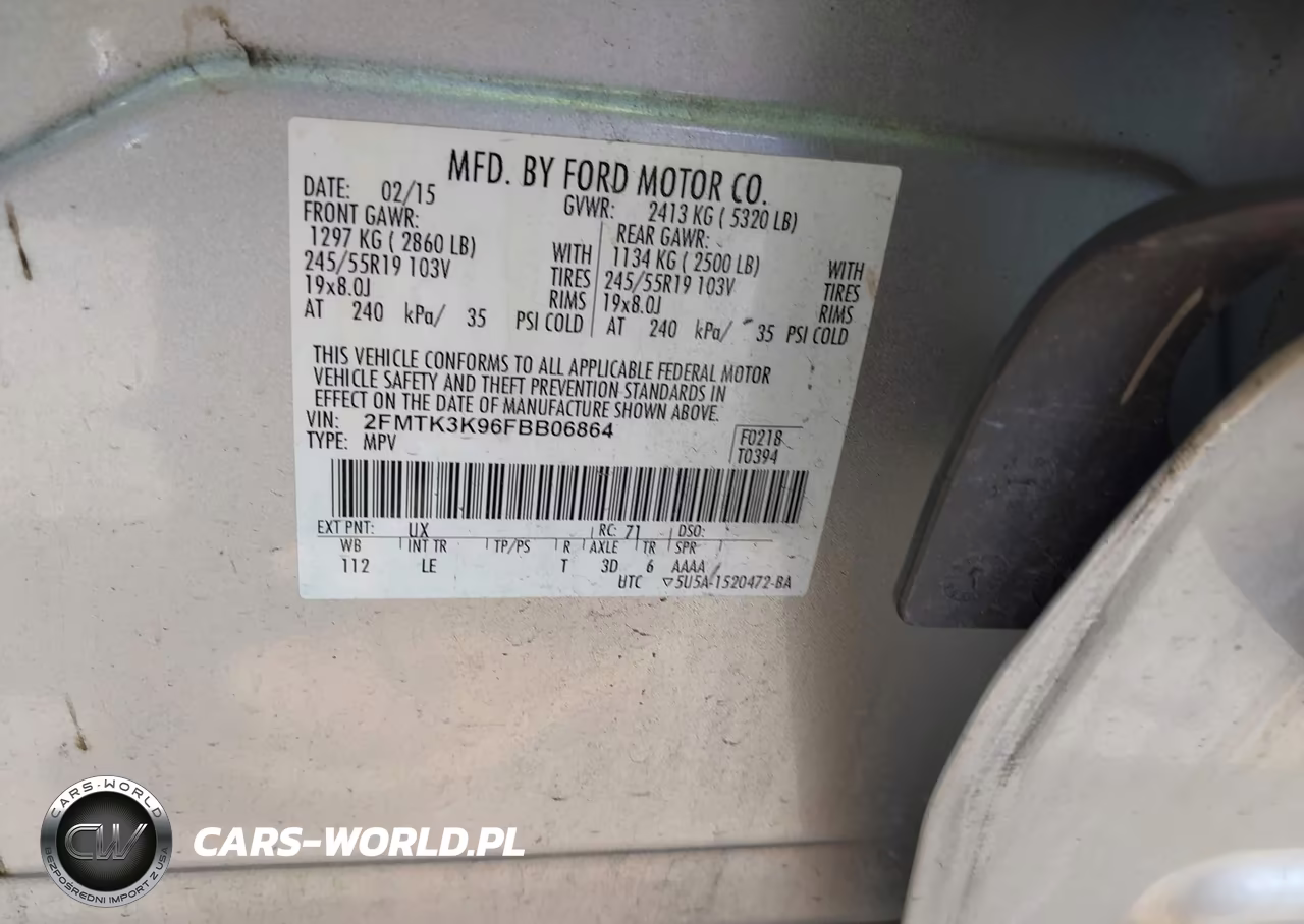 2015 Ford Edge Titanium VIN:2FMTK3K96FBB06864 - 9