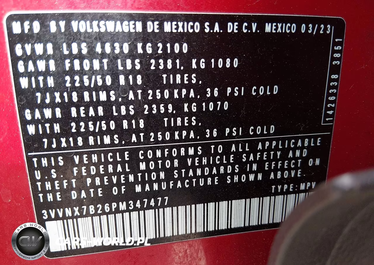 2023 Volkswagen Taos 1.5T Se VIN:3VVNX7B26PM347477 - 9