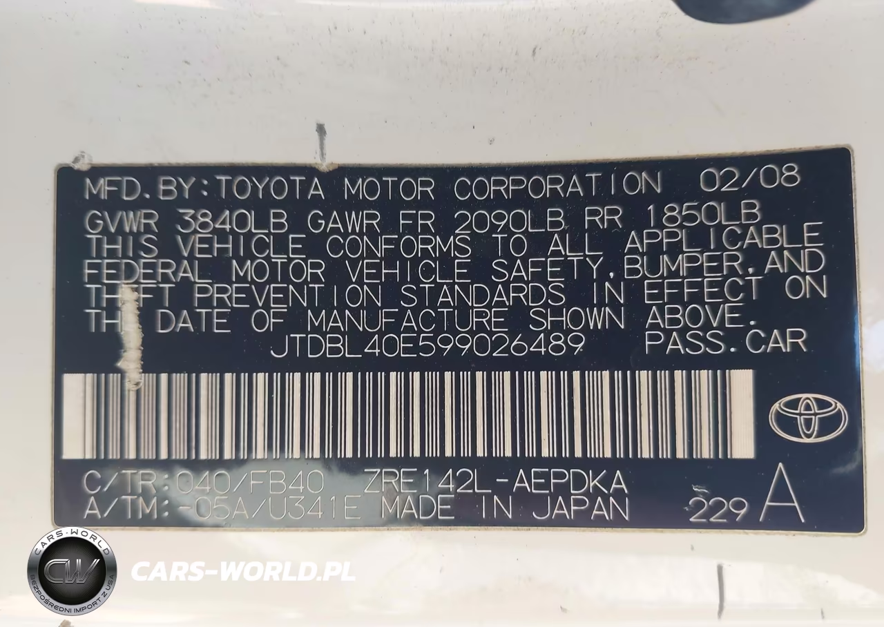 2009 Toyota Corolla Le VIN:JTDBL40E599026489 - 9
