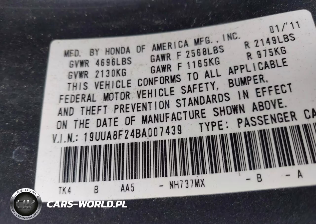 2011 Acura Tl 3.5 VIN:19UUA8F24BA007439 - 9