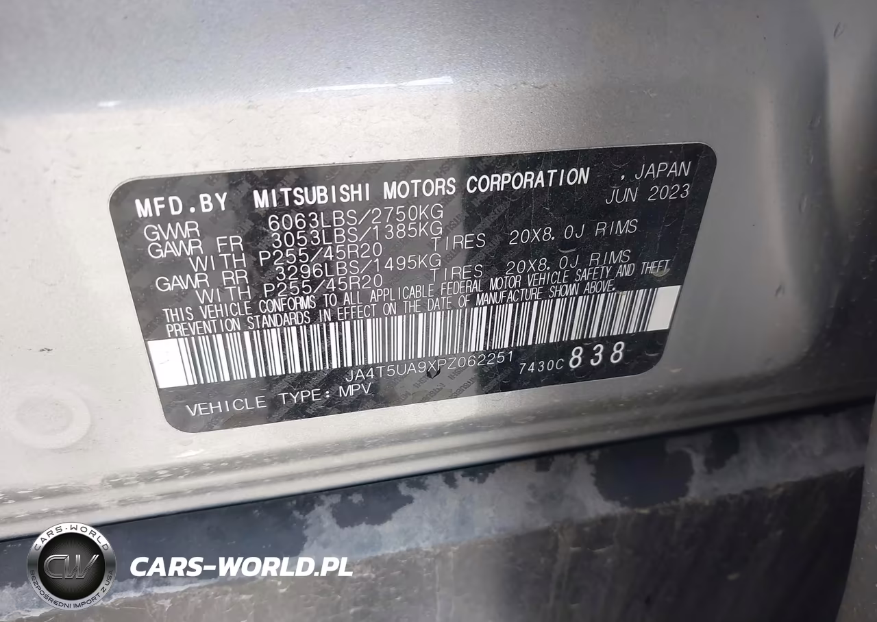 2023 Mitsubishi Outlander Phev Se S-Awc VIN:JA4T5UA9XPZ062251 - 9