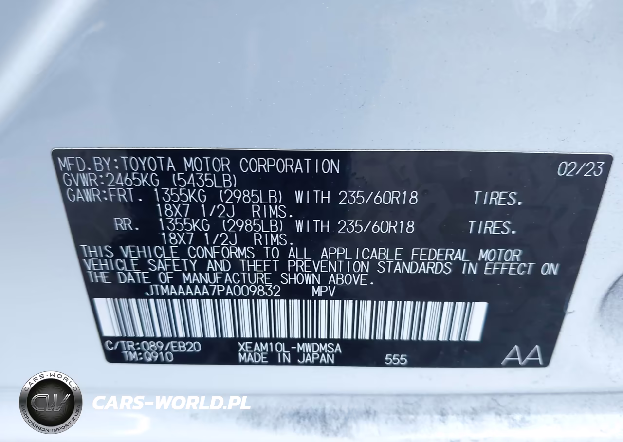 2023 Toyota Bz4X Xle VIN:JTMAAAAA7PA009832 - 9