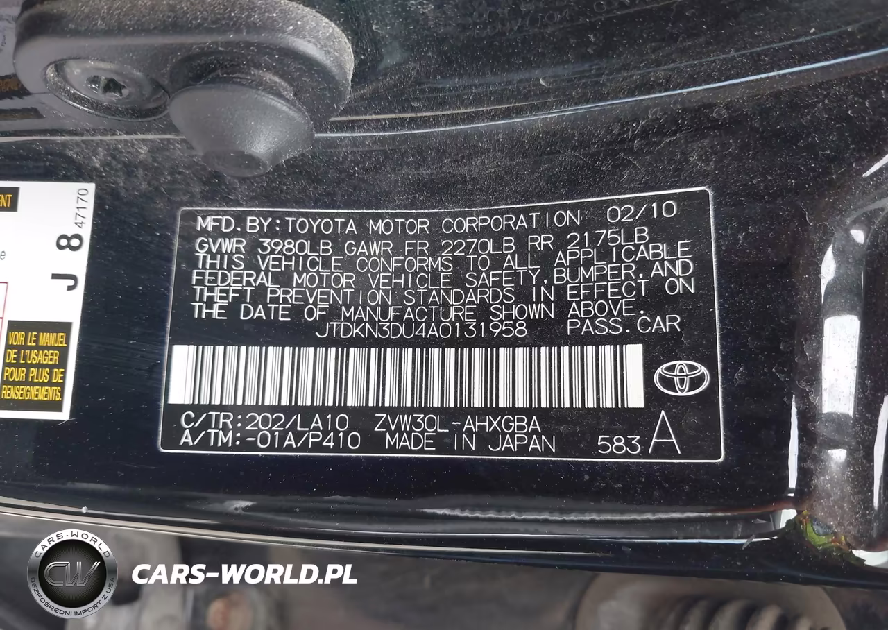 2010 Toyota Prius Iv VIN:JTDKN3DU4A0131958 - 9