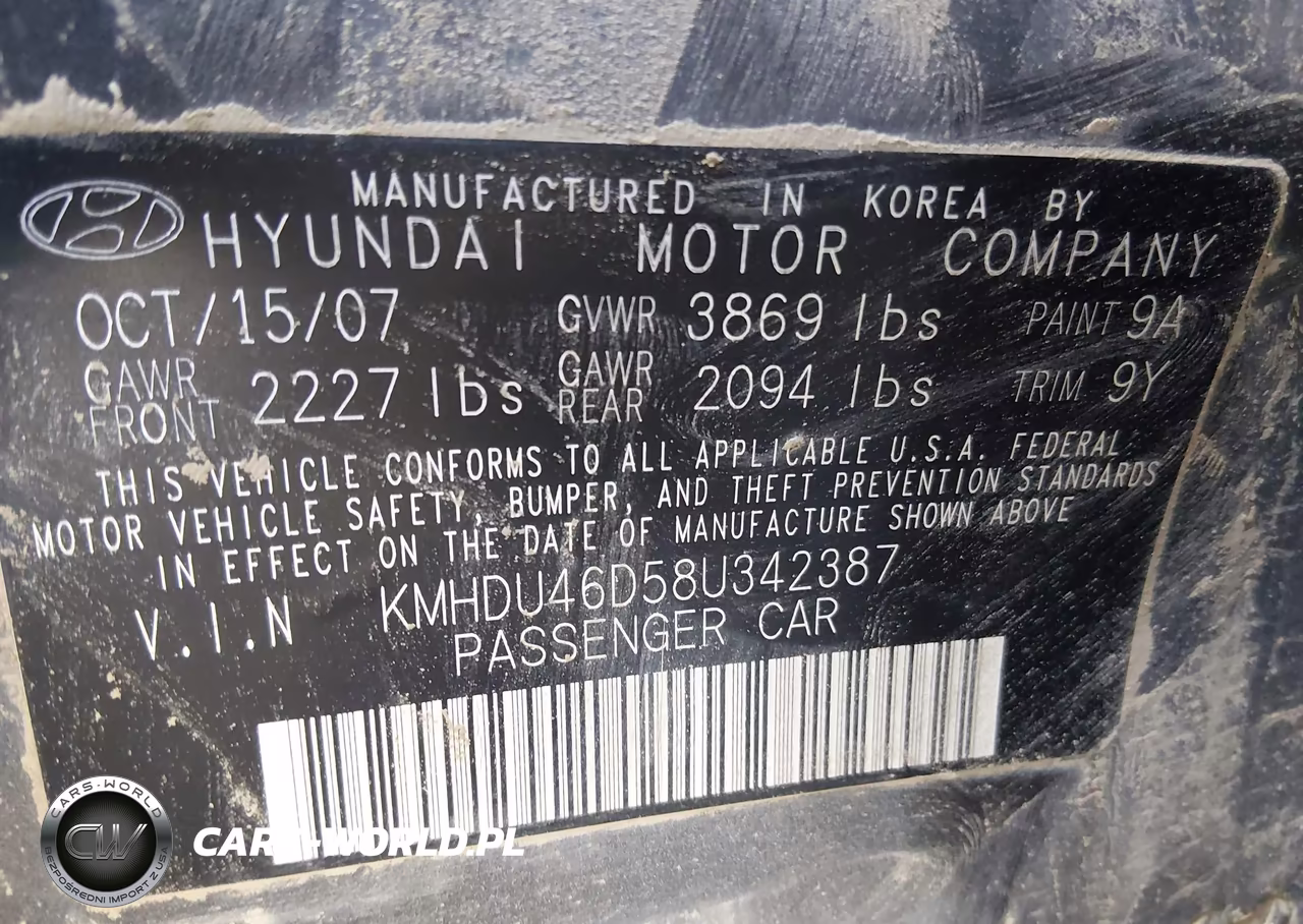 2008 Hyundai Elantra Gls-Se VIN:KMHDU46D58U342387 - 9