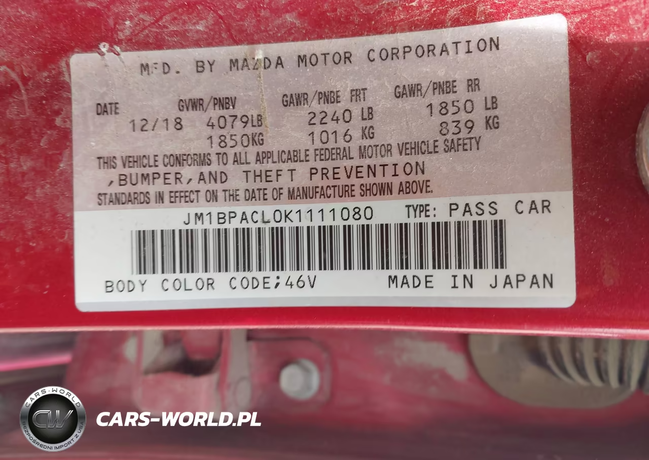 2019 Mazda Mazda3 Select Package VIN:JM1BPACL0K1111080 - 9