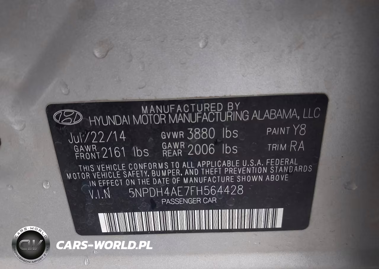 2015 Hyundai Elantra Se VIN:5NPDH4AE7FH564428 - 9