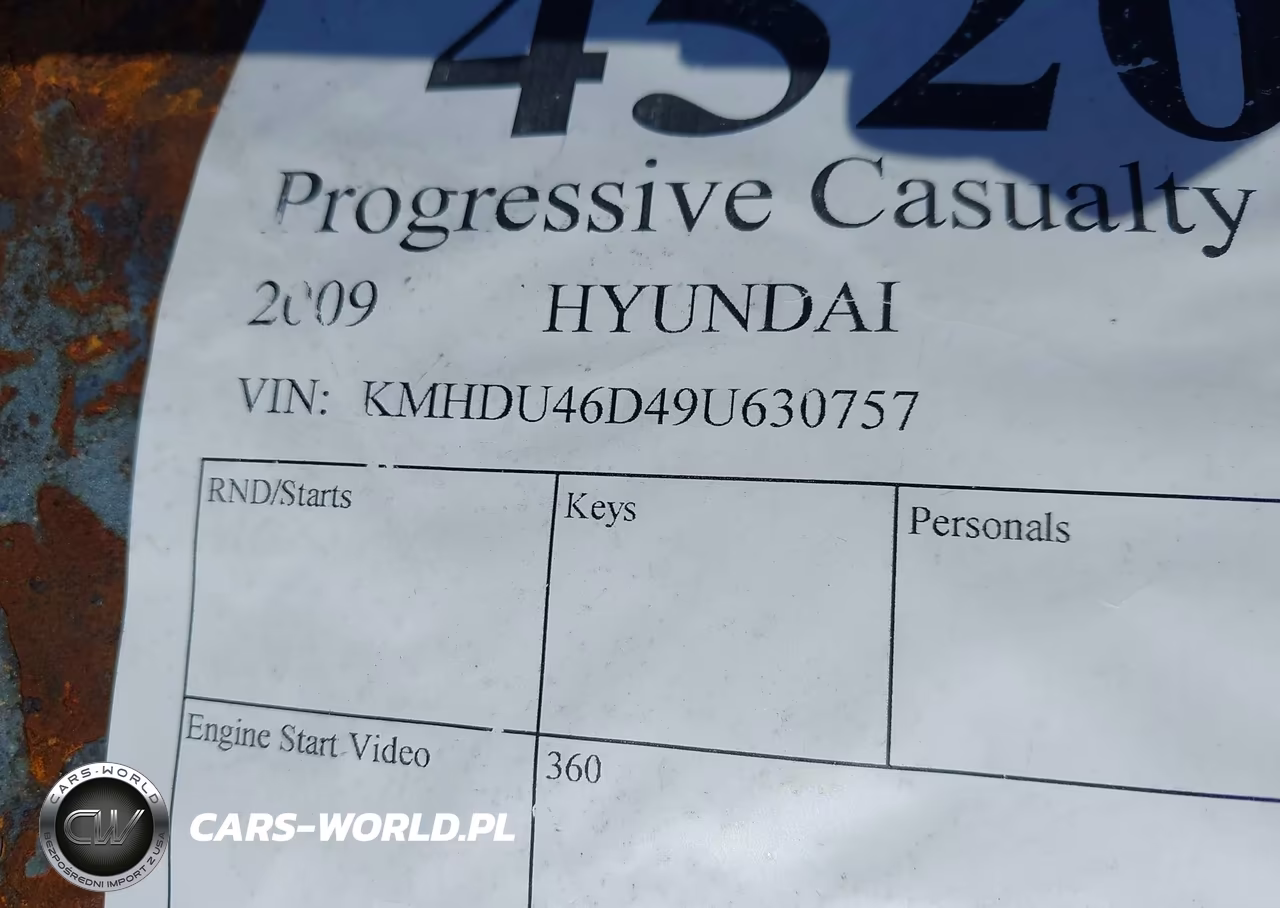 2009 Hyundai Elantra Gls VIN:KMHDU46D49U630757 - 9