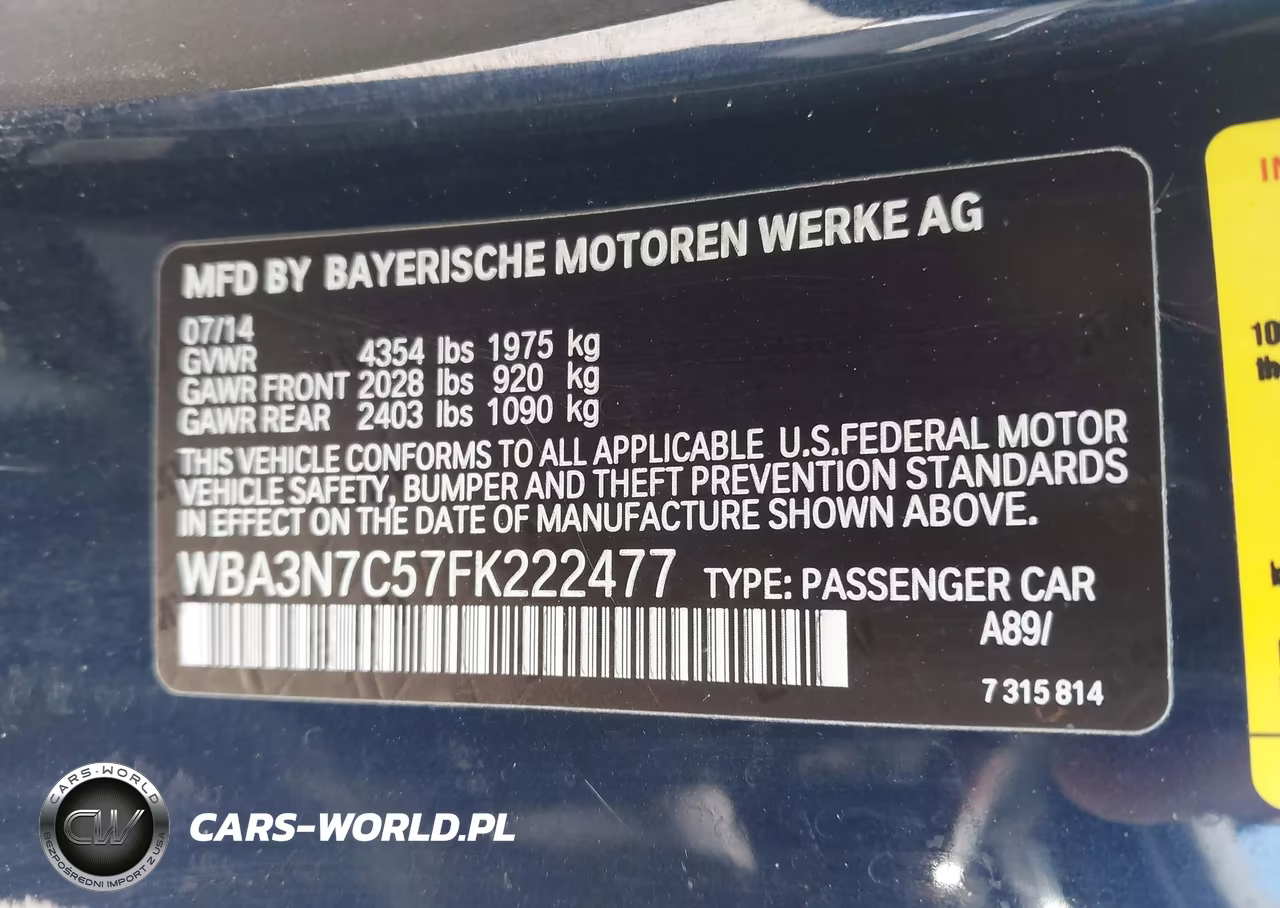 2015 BMW 428I VIN:WBA3N7C57FK222477 - 9