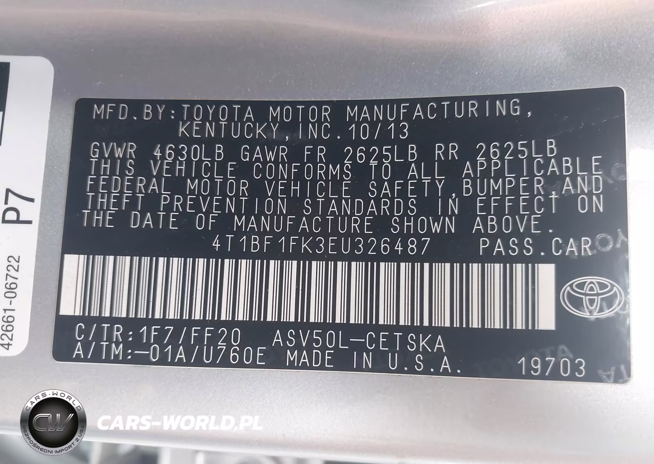 2014 Toyota Camry Se VIN:4T1BF1FK3EU326487 - 9