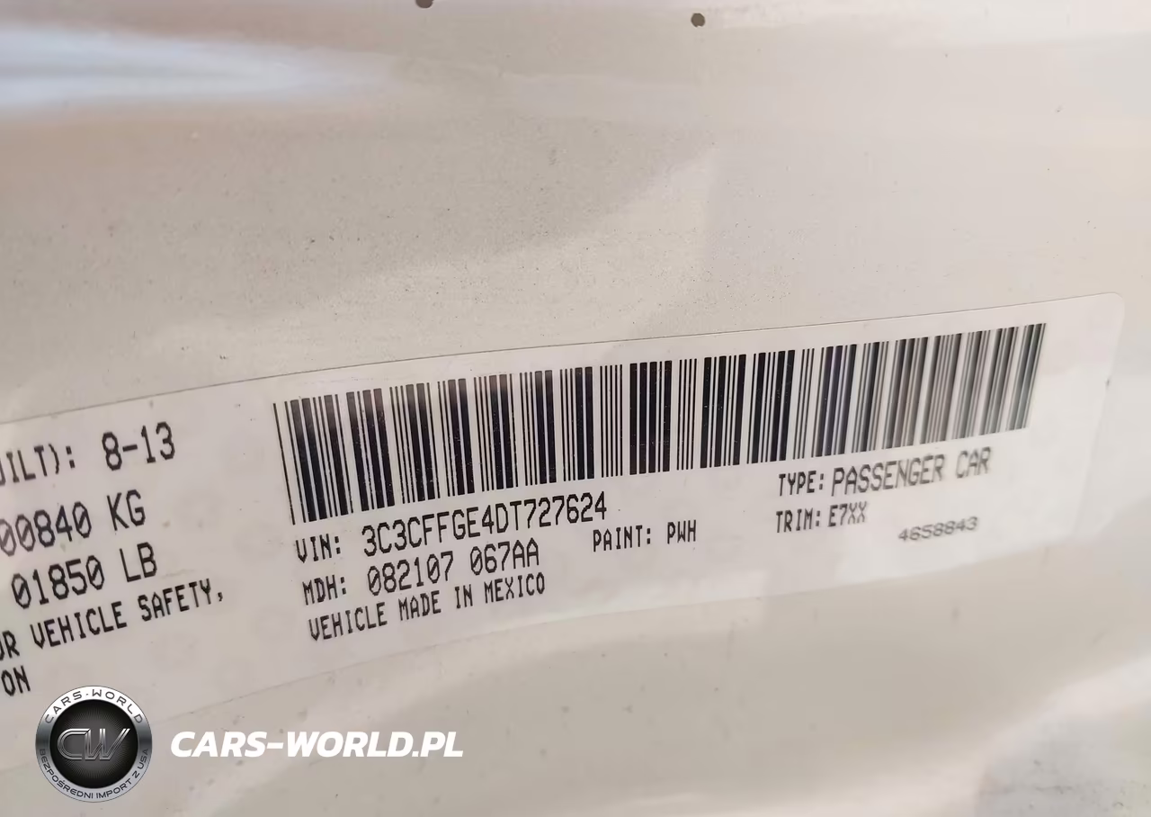 2013 Fiat 500E Battery Electric VIN:3C3CFFGE4DT727624 - 9