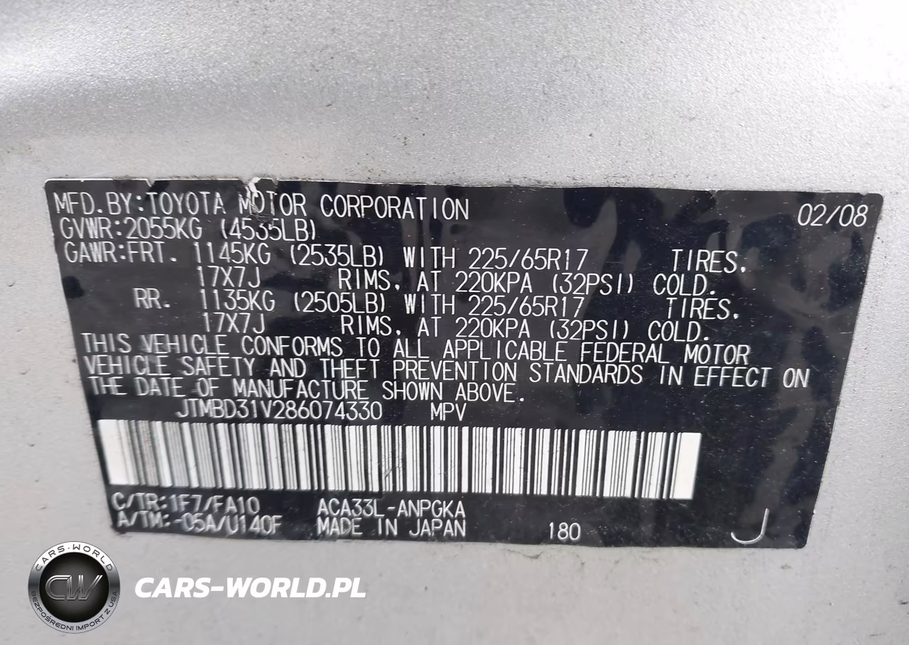 2008 Toyota Rav4 Limited VIN:JTMBD31V286074330 - 9