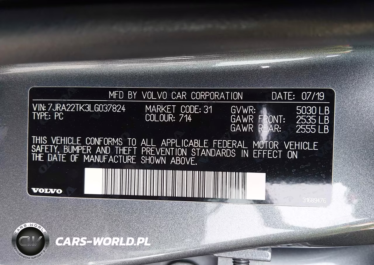 2020 Volvo S60 T6 Momentum VIN:7JRA22TK3LG037824 - 9