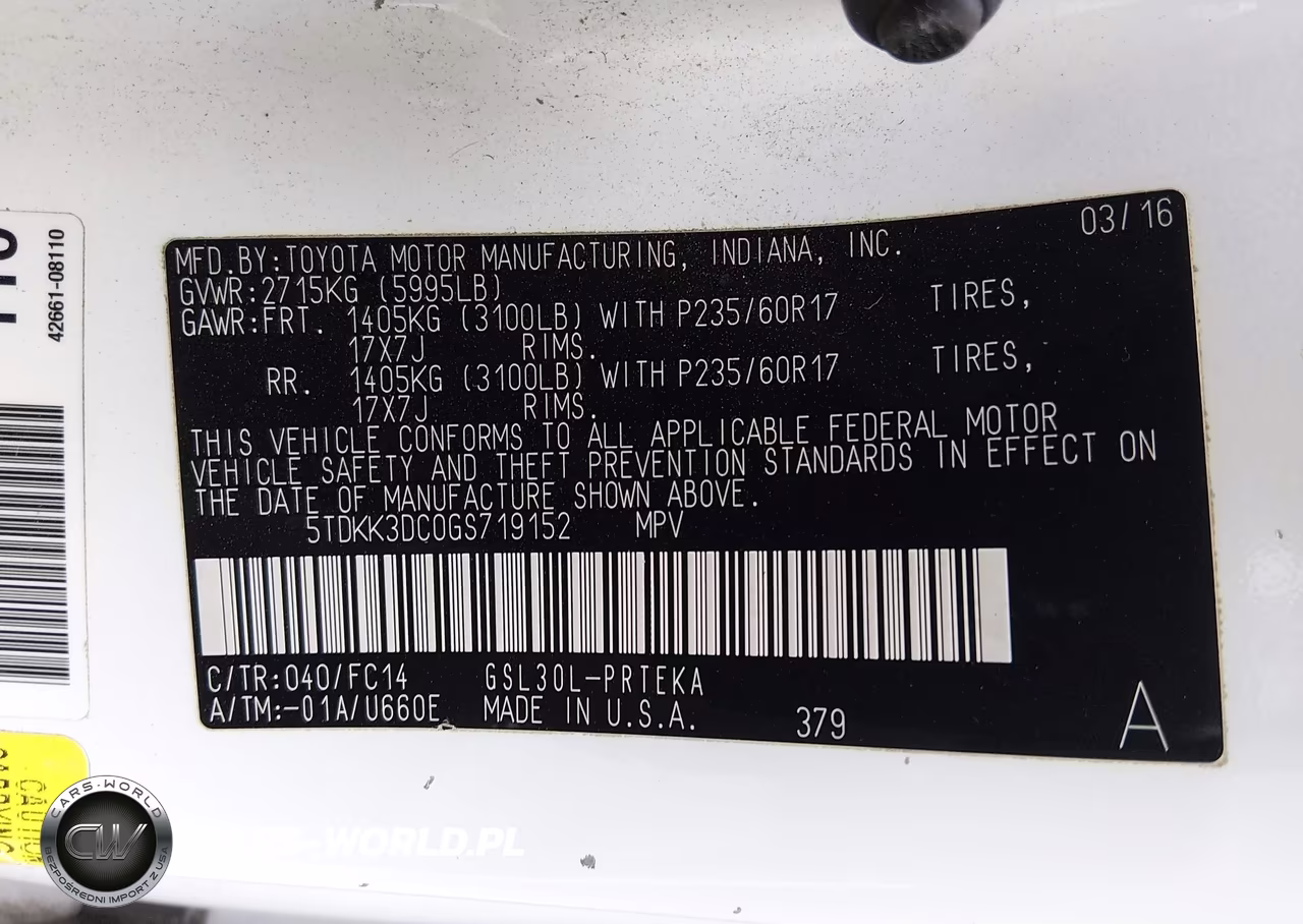 2016 Toyota Sienna Le 8 Passenger VIN:5TDKK3DC0GS719152 - 9