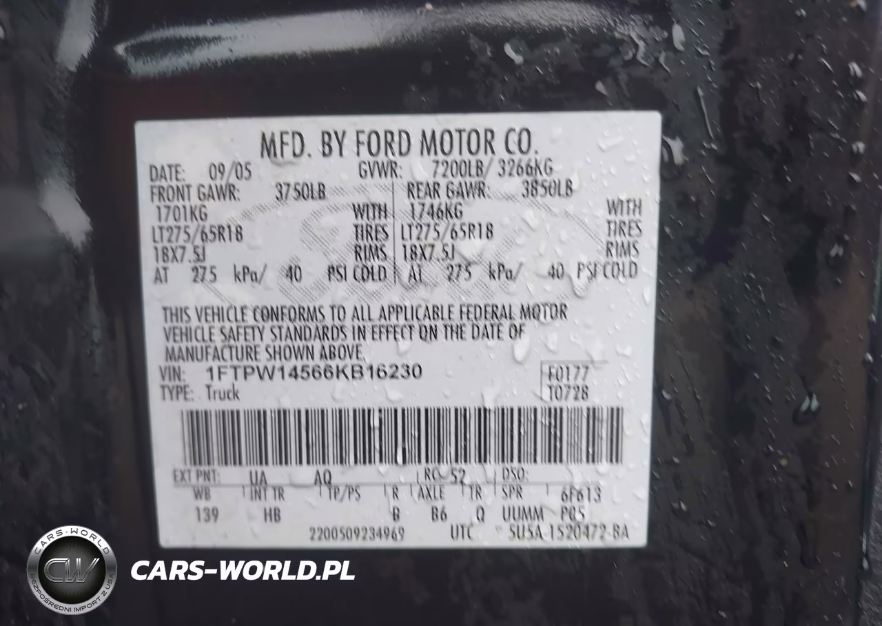 2006 Ford F-150 Fx4-Lariat-Xlt VIN:1FTPW14566KB16230 - 9