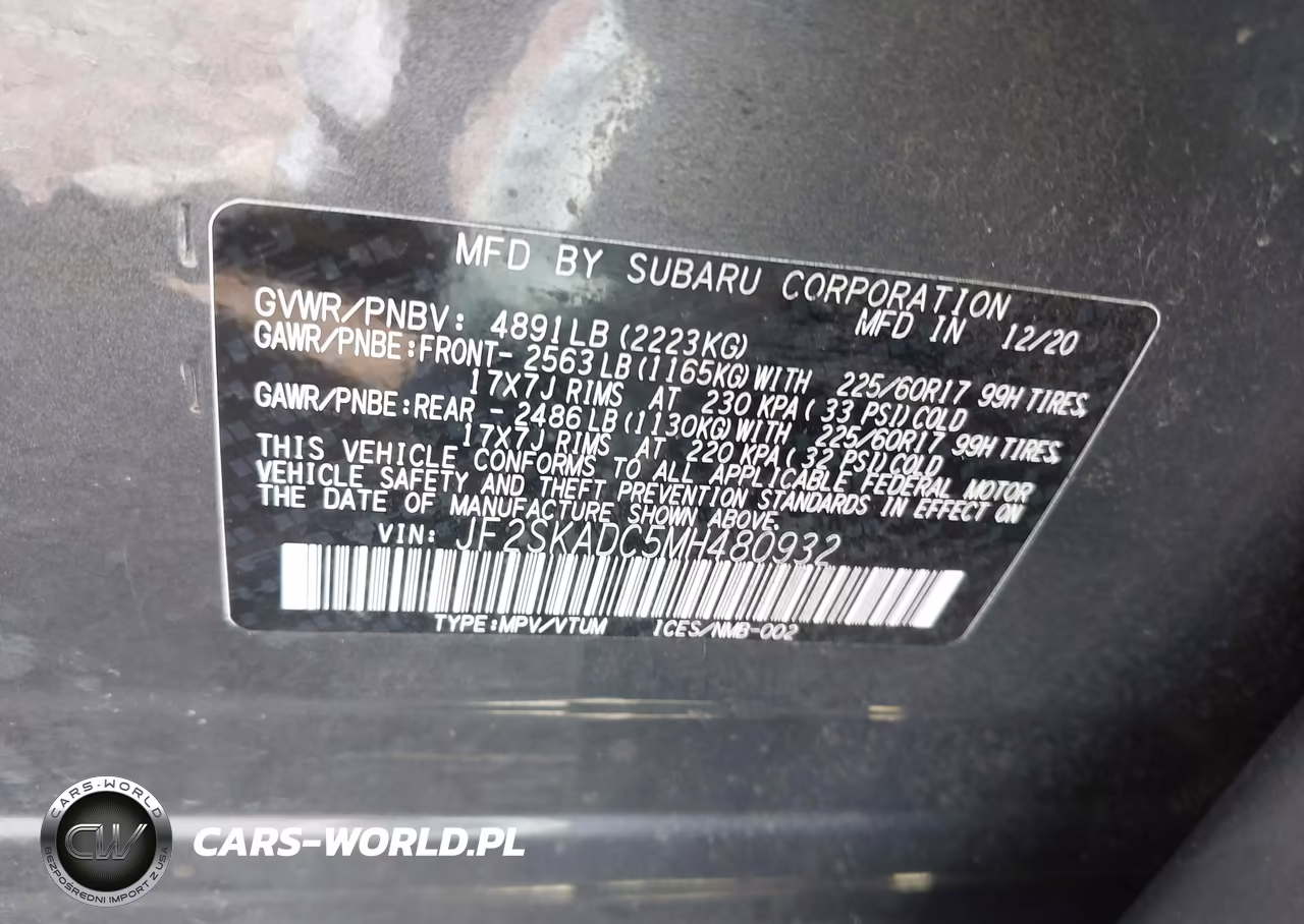2021 Subaru Forester VIN:JF2SKADC5MH480932 - 9