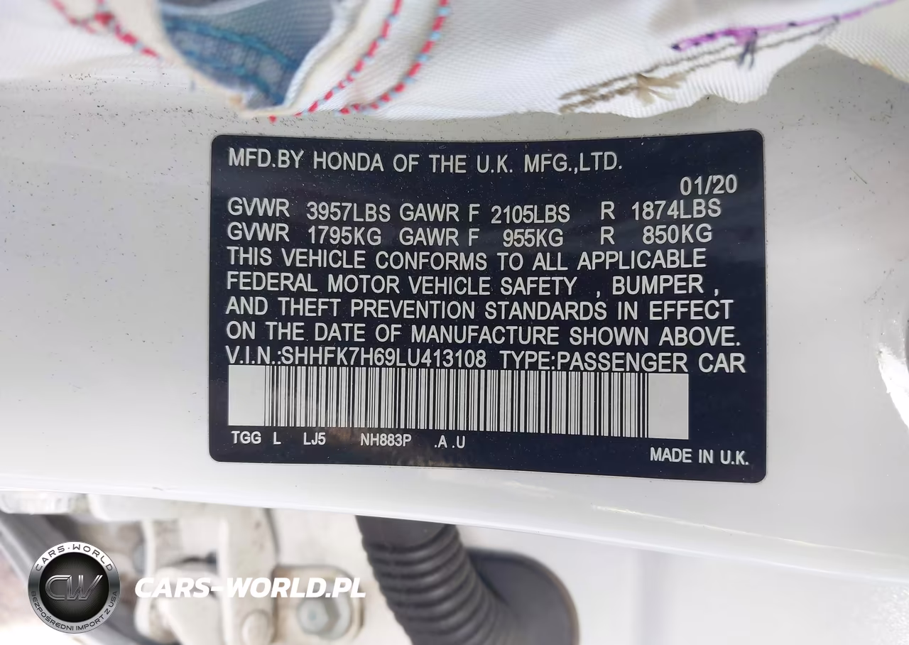 2020 Honda Civic Ex VIN:SHHFK7H69LU413108 - 9