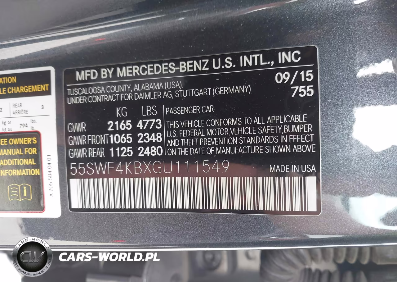 2016 Mercedes-Benz C 300 Sport 4Matic VIN:55SWF4KBXGU111549 - 9