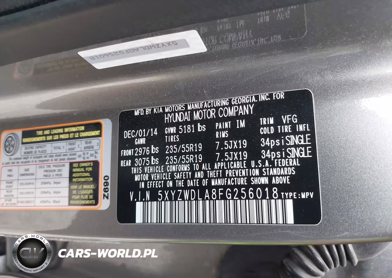 2015 Hyundai Santa Fe Sport 2.0L Turbo VIN:5XYZWDLA8FG256018 - 9