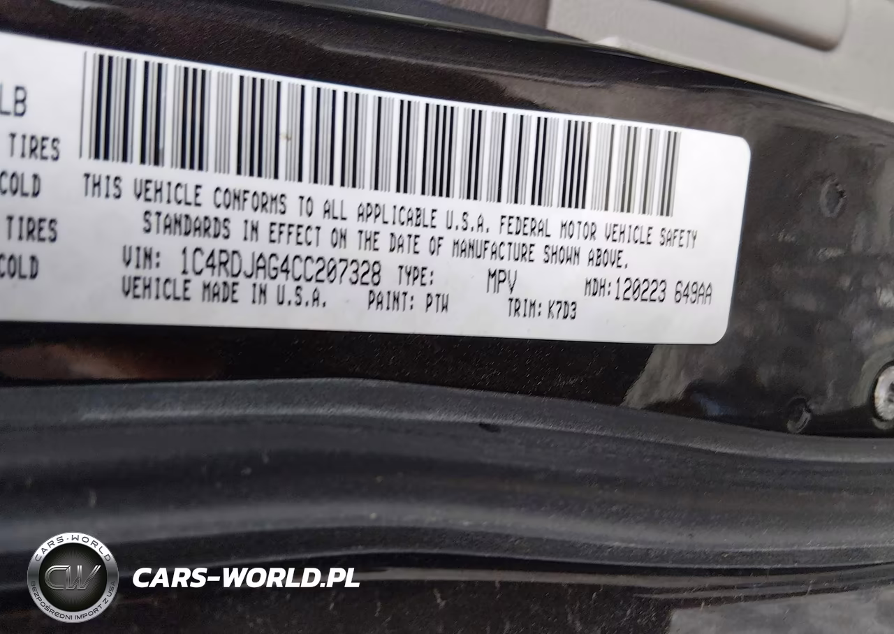 2012 Dodge Durango Sxt VIN:1C4RDJAG4CC207328 - 9