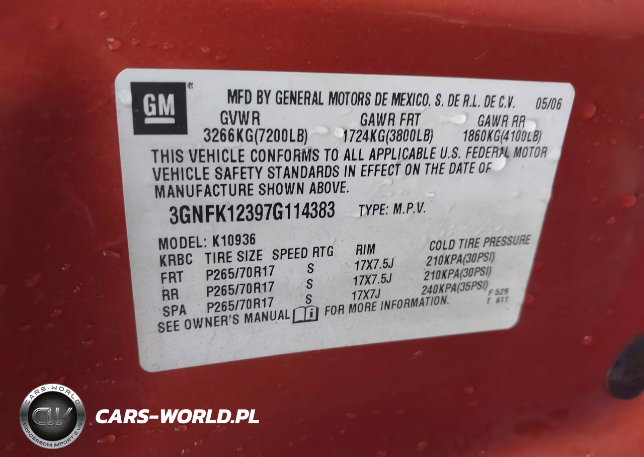 2007 Chevrolet Avalanche 1500 Lt VIN:3GNFK12397G114383 - 9
