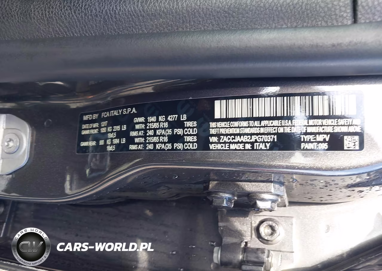 2018 Jeep Renegade Sport Fwd VIN:ZACCJAAB2JPG70371 - 9