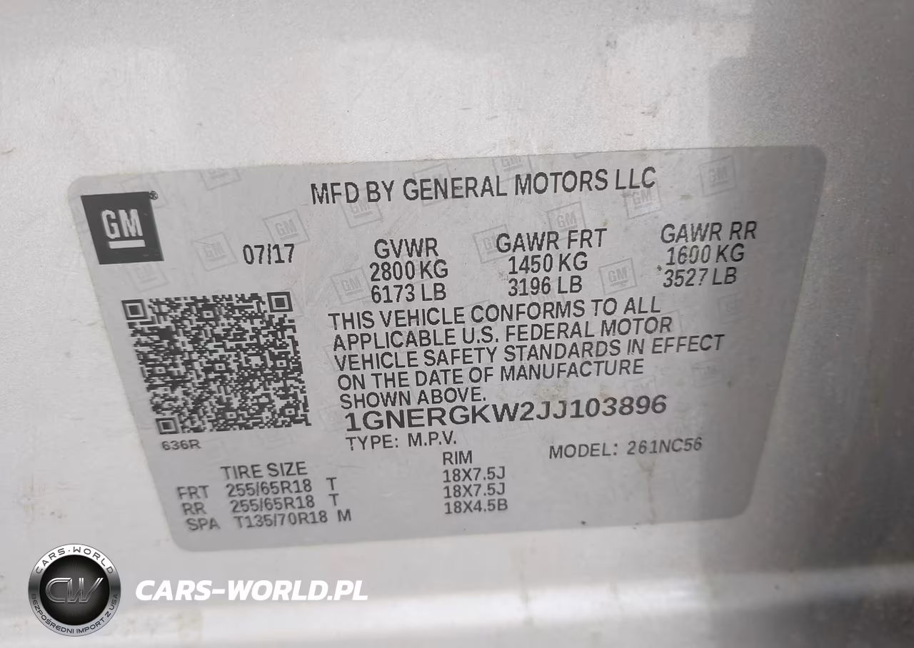 2018 Chevrolet Traverse 1Lt VIN:1GNERGKW2JJ103896 - 9