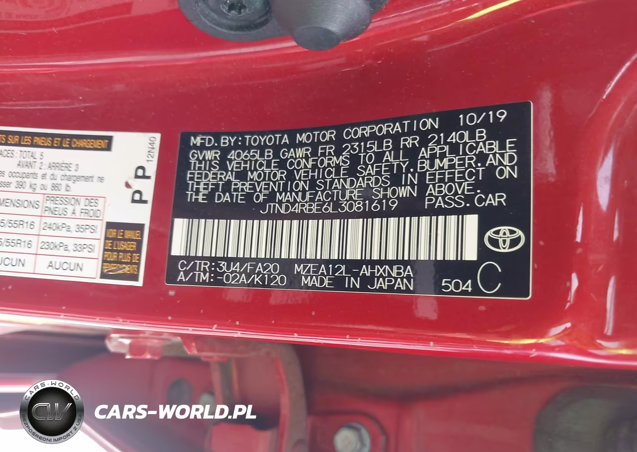 2020 Toyota Corolla Se VIN:JTND4RBE6L3081619 - 9