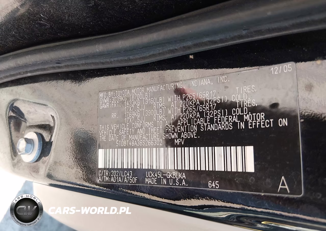 2006 Toyota Sequoia Limited V8 VIN:5TDBT48A36S266302 - 9