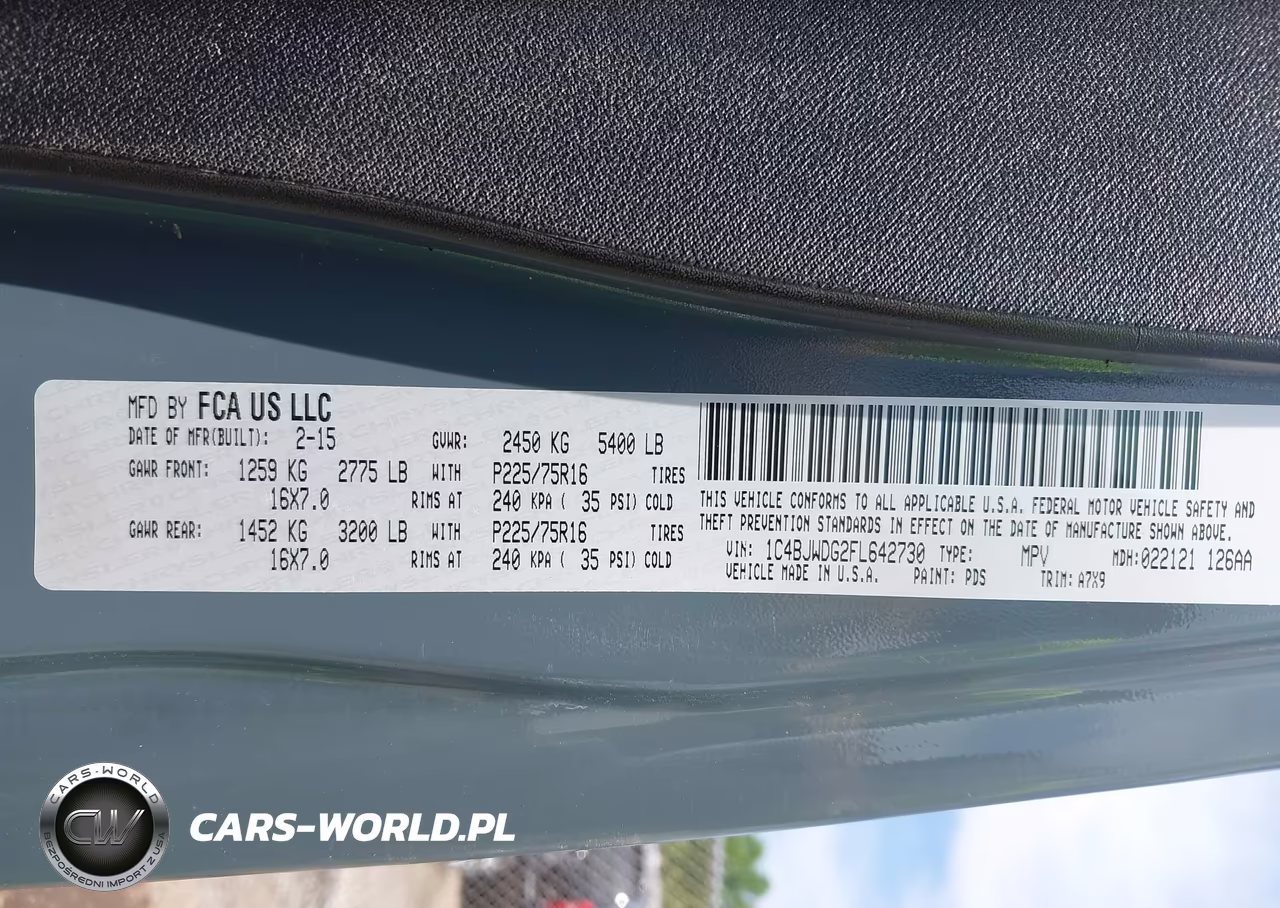 2015 Jeep Wrangler Unlimited Sport VIN:1C4BJWDG2FL642730 - 9