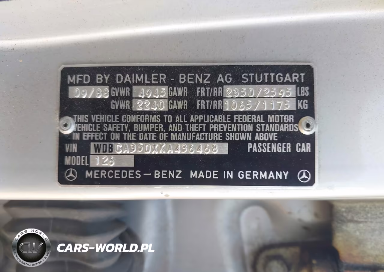 1989 Mercedes-Benz 420 Sel VIN:WDBCA35DXKA436468 - 9