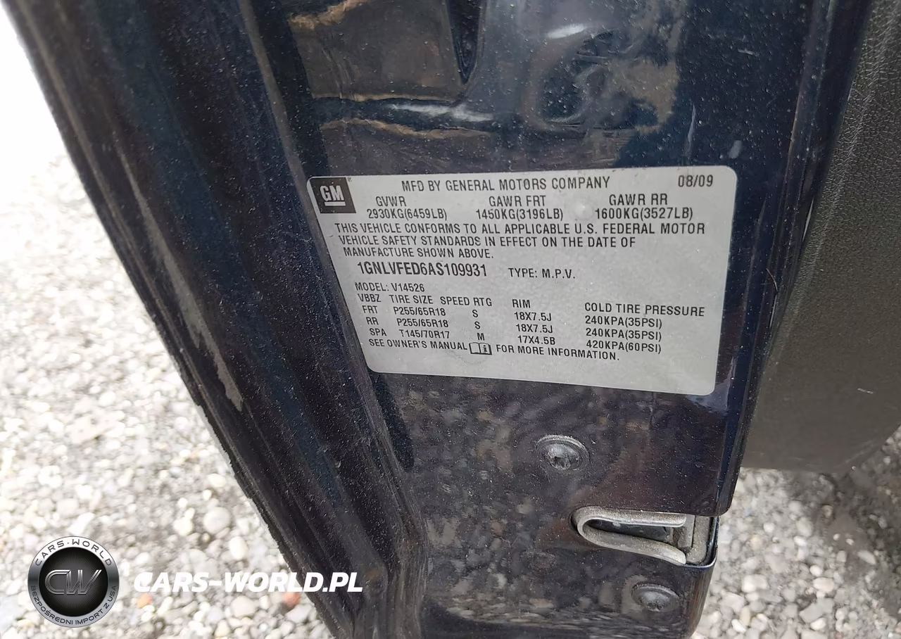 2010 Chevrolet Traverse Lt VIN:1GNLVFED6AS109931 - 9