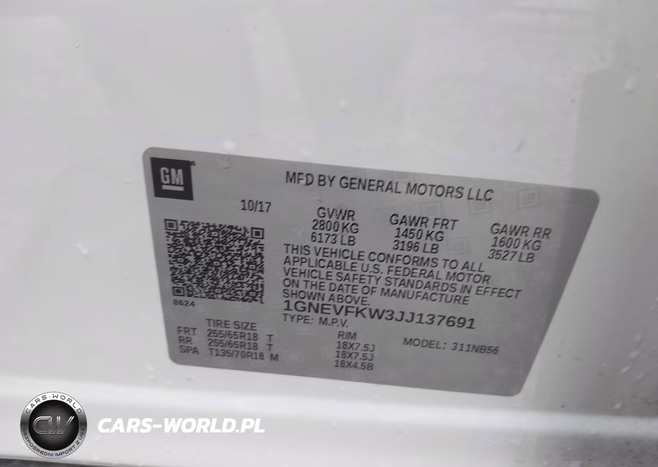 2018 Chevrolet Traverse Ls VIN:1GNEVFKW3JJ137691 - 9