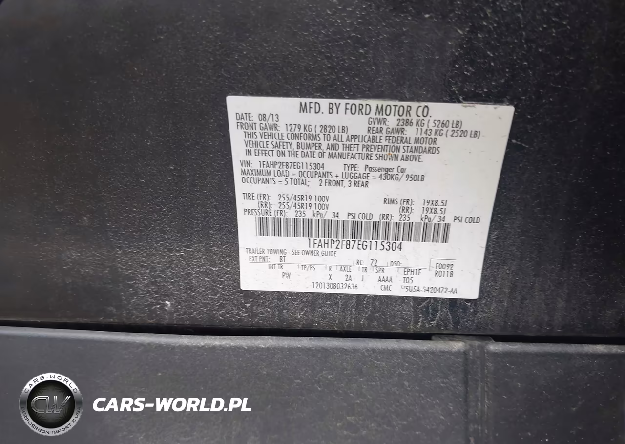 2014 Ford Taurus Limited VIN:1FAHP2F87EG115304 - 9