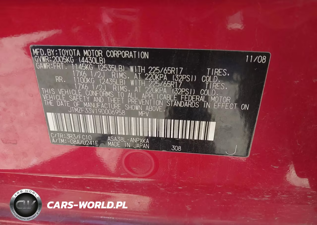 2009 Toyota Rav4 VIN:JTMZF33V19D006958 - 9