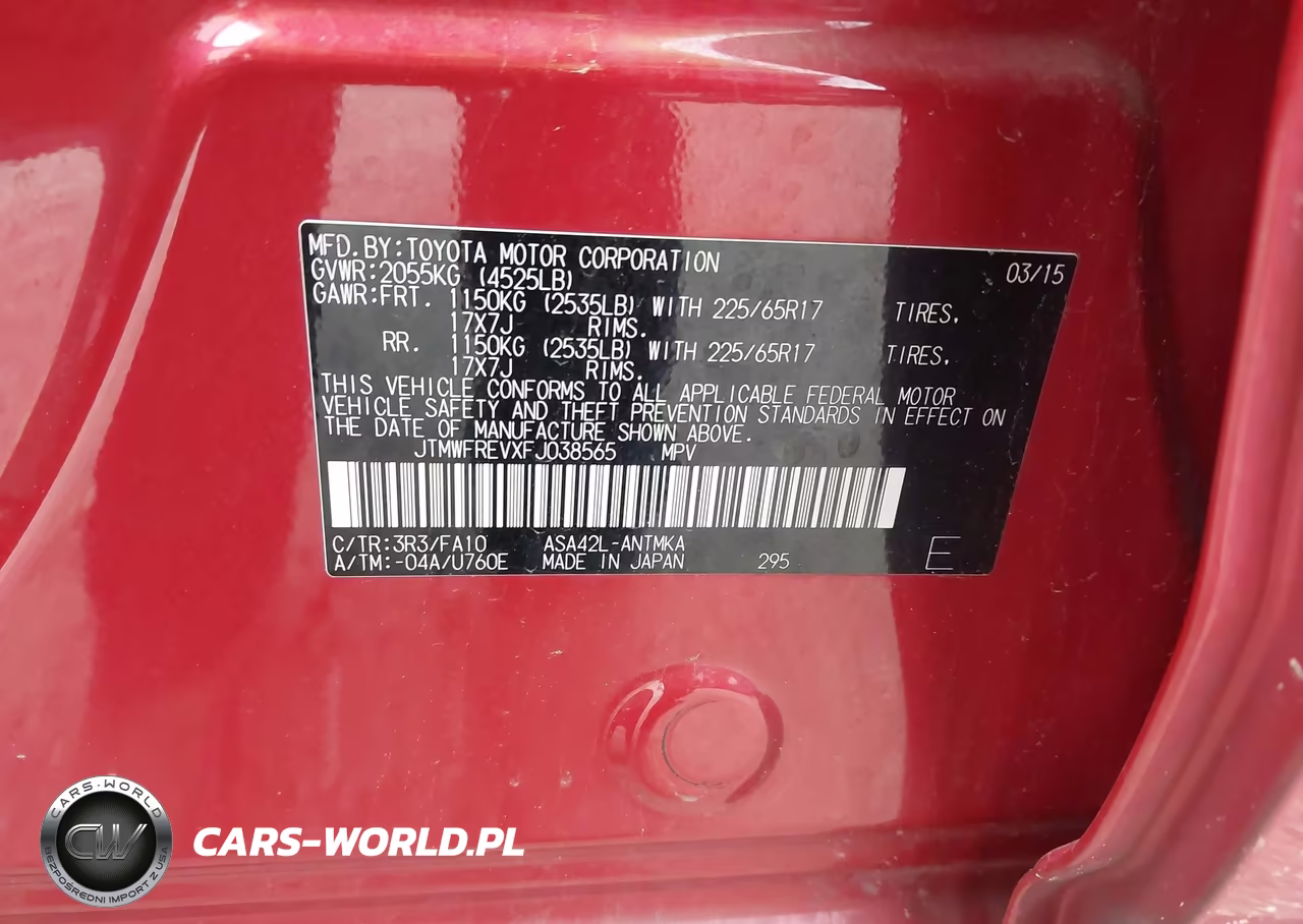 2015 Toyota Rav4 Xle VIN:JTMWFREVXFJ038565 - 9