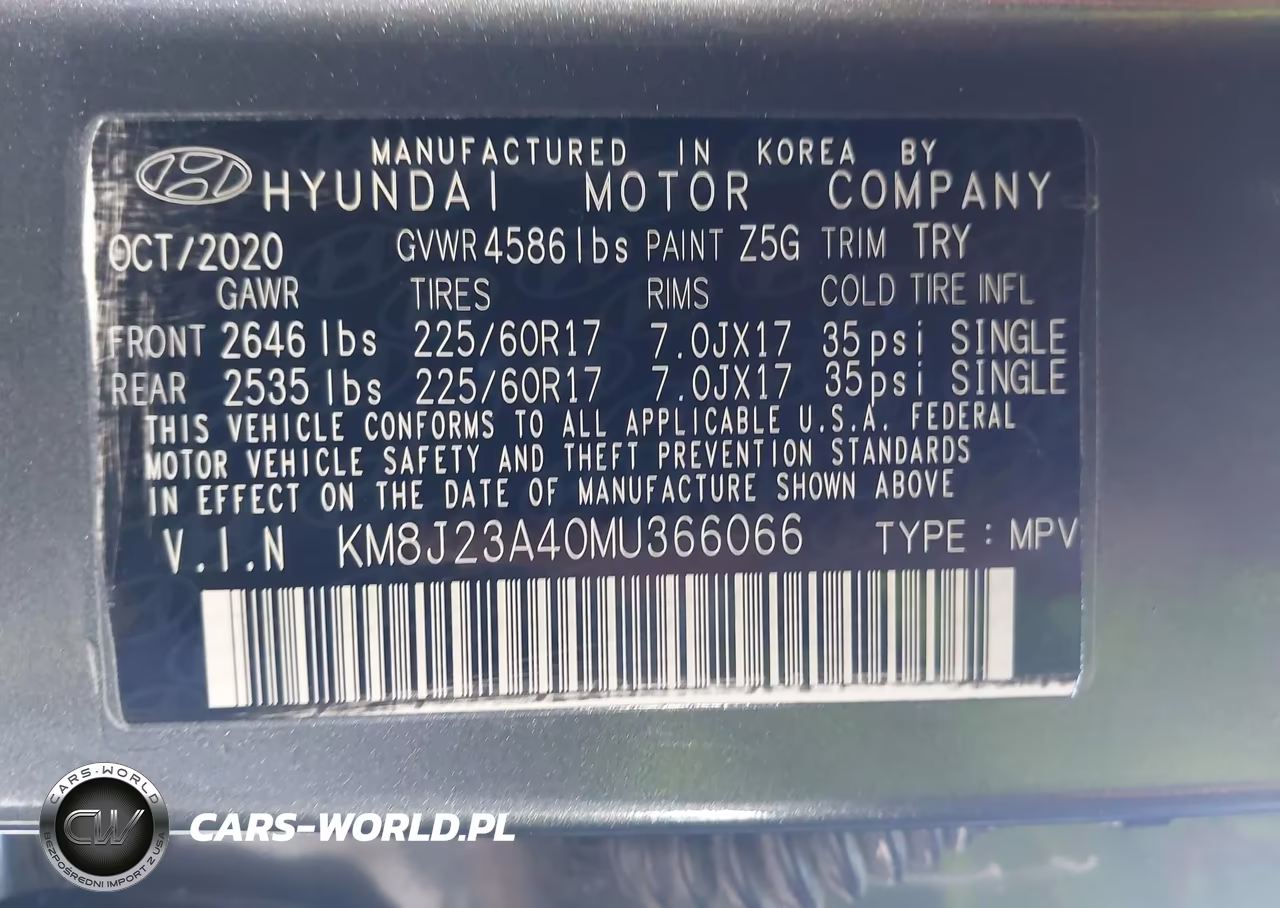 2021 Hyundai Tucson Se VIN:KM8J23A40MU366066 - 9