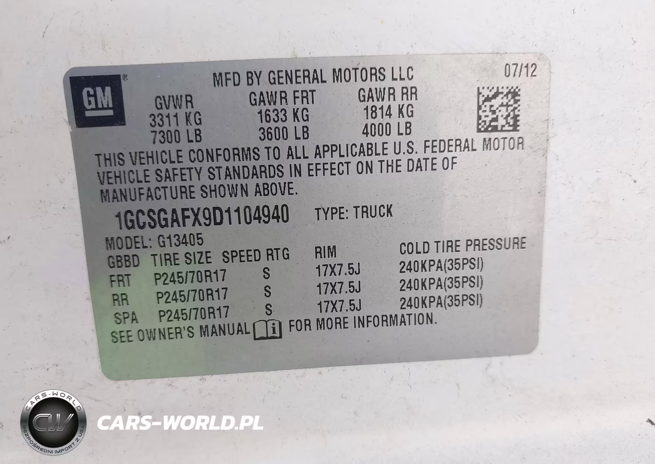 2013 Chevrolet Express 1500 Work Van VIN:1GCSGAFX9D1104940 - 9
