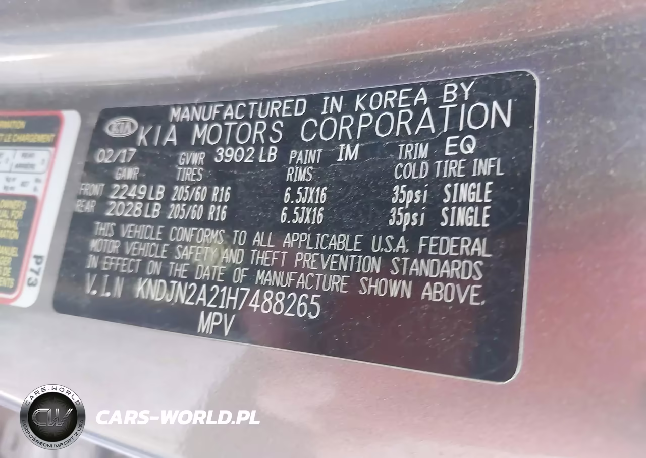 2017 Kia Soul VIN:KNDJN2A21H7488265 - 9