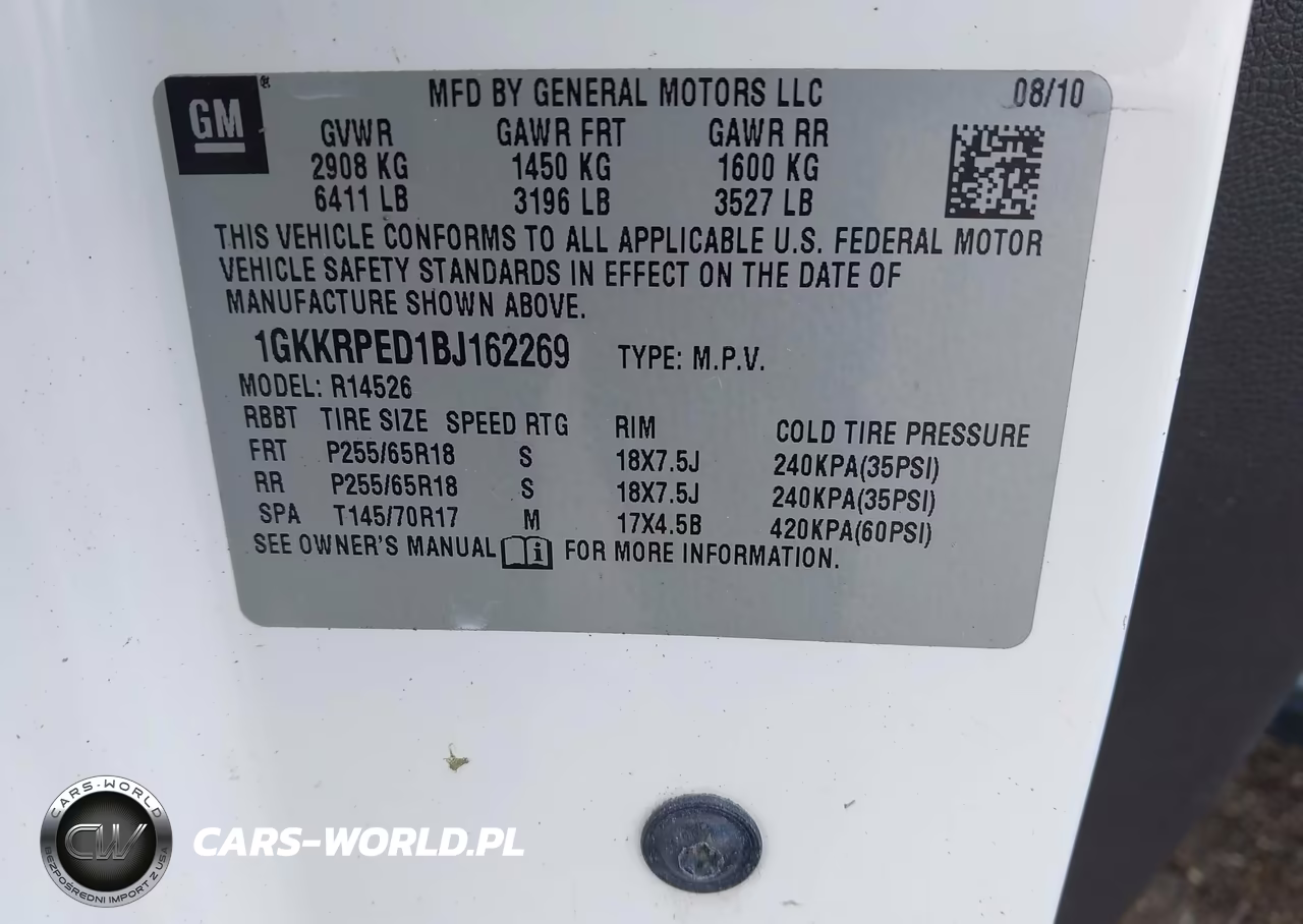 2011 GMC Acadia Sle VIN:1GKKRPED1BJ162269 - 9