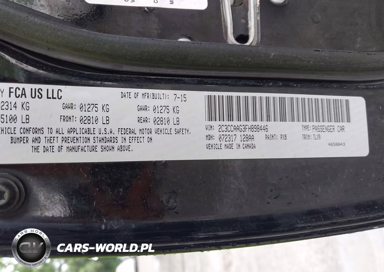 2015 Chrysler 300 Limited VIN:2C3CCAAG3FH898446 - 9