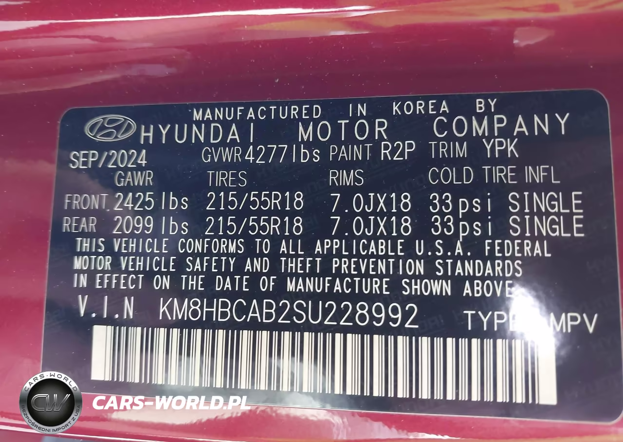 2025 Hyundai Kona Sel VIN:KM8HBCAB2SU228992 - 9