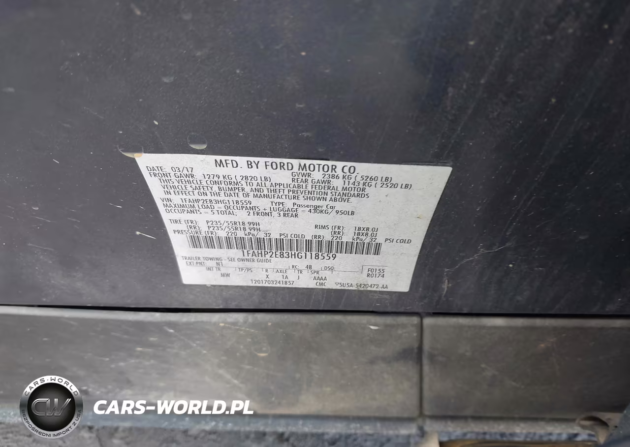 2017 Ford Taurus Sel VIN:1FAHP2E83HG118559 - 9
