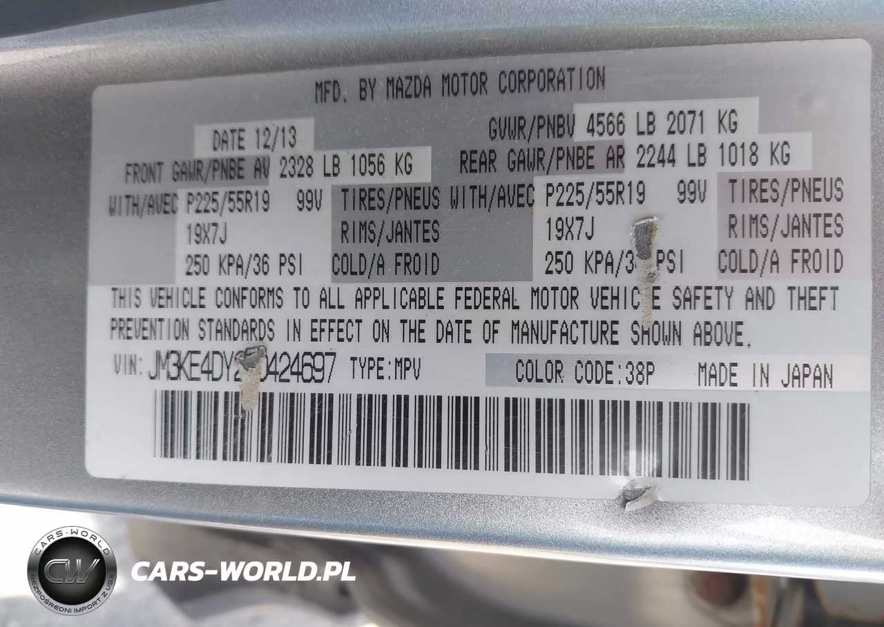 2014 Mazda Cx-5 Grand Touring VIN:JM3KE4DY2E0424697 - 9