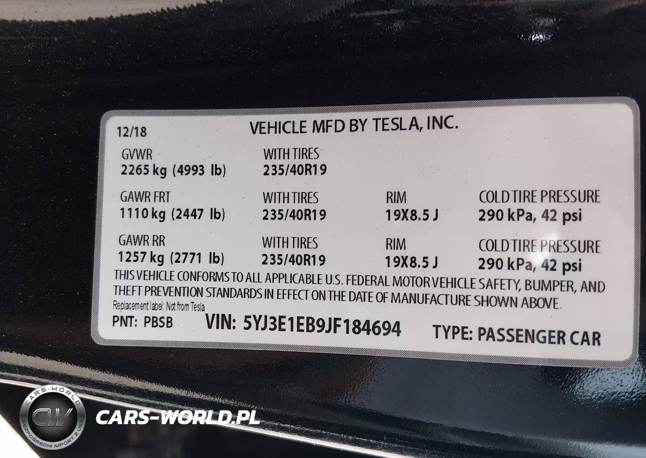 2018 Tesla Model 3 Long Range-Performance VIN:5YJ3E1EB9JF184694 - 9