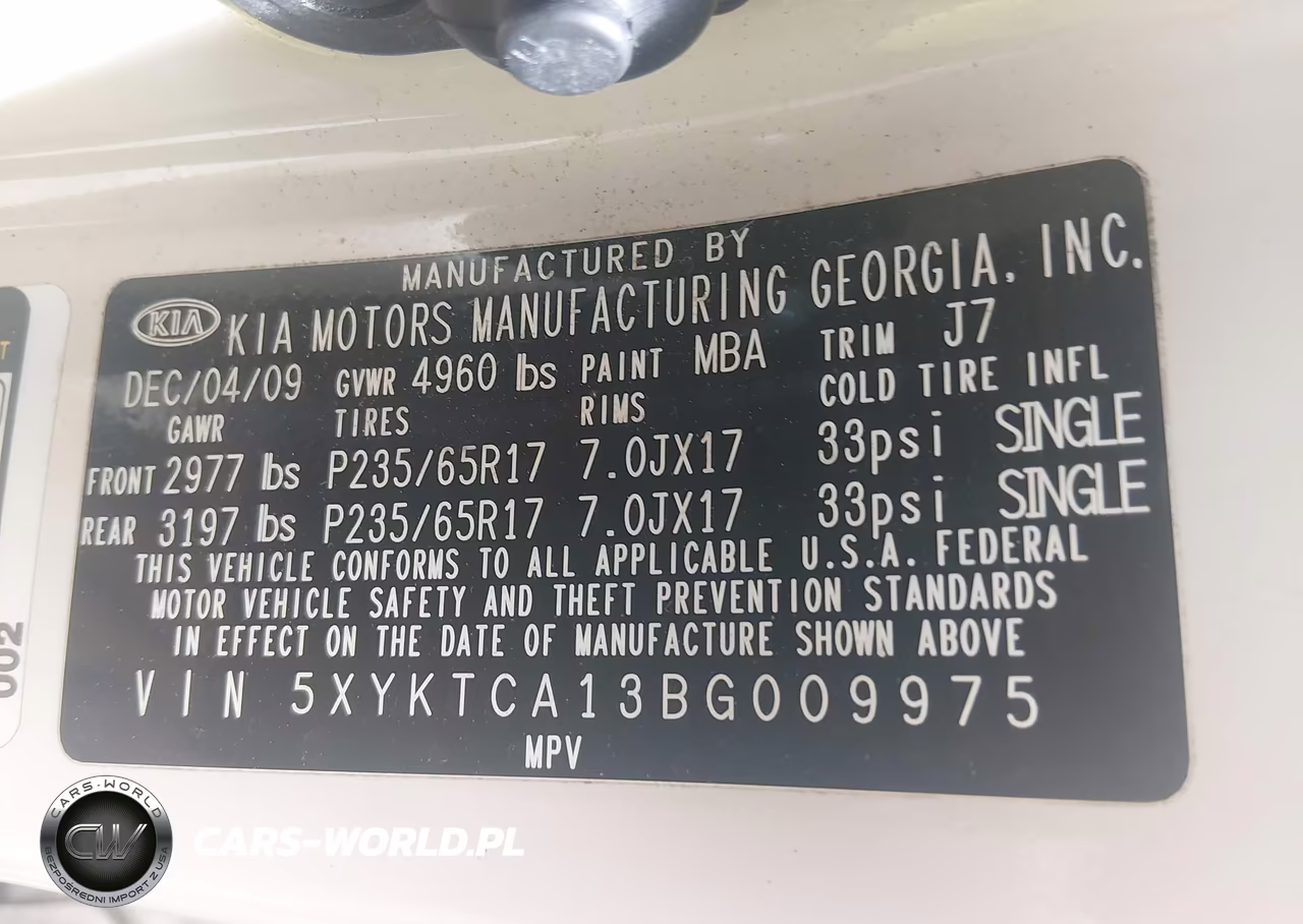 2011 Kia Sorento Lx VIN:5XYKTCA13BG009975 - 9