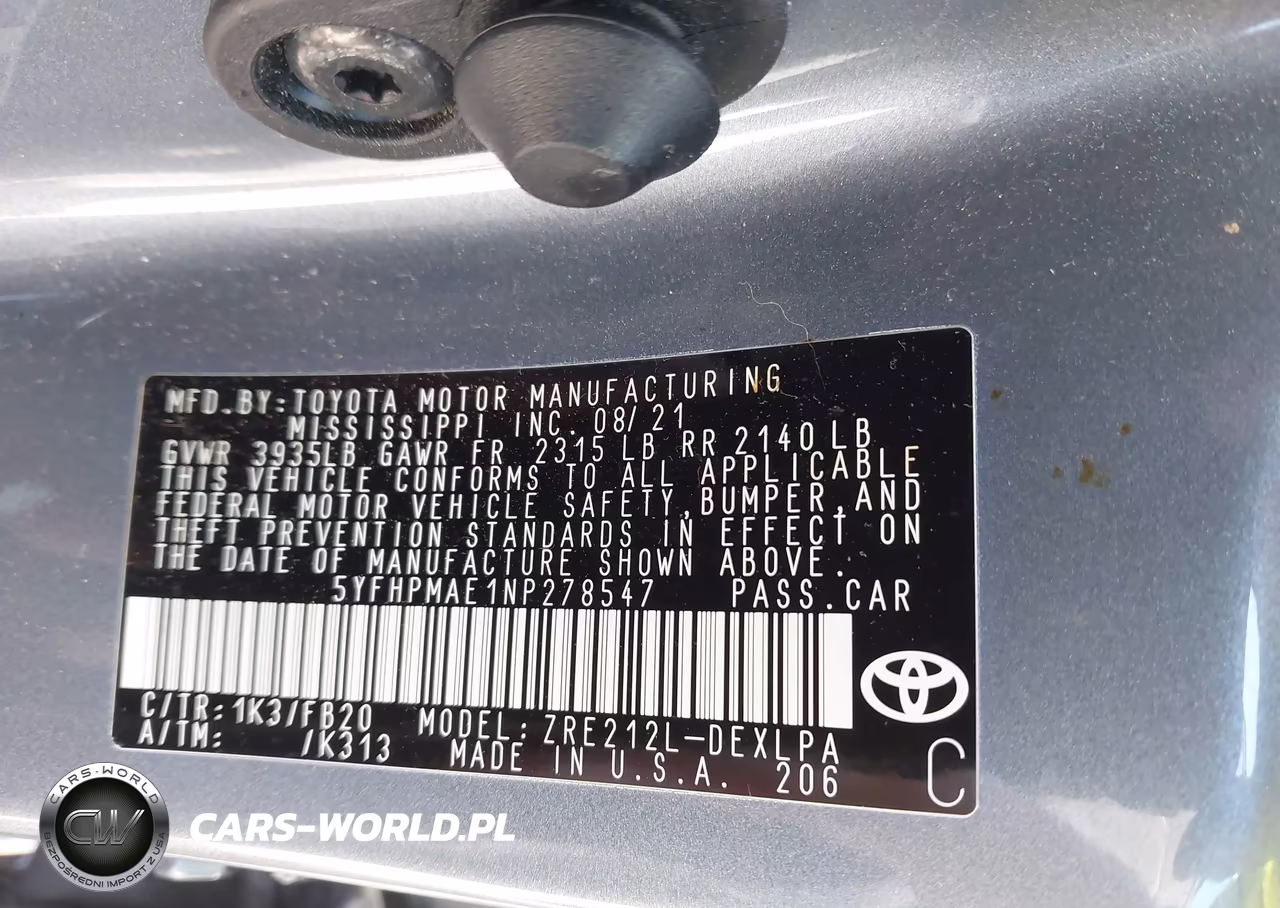 2022 Toyota Corolla Le VIN:5YFHPMAE1NP278547 - 9