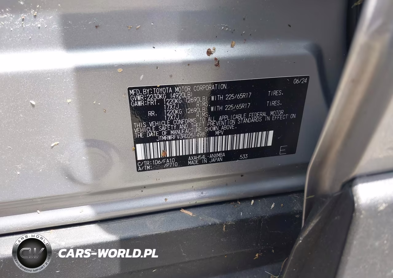 2024 Toyota Rav4 Hybrid Xle VIN:JTMRWRFV3RD251498 - 9