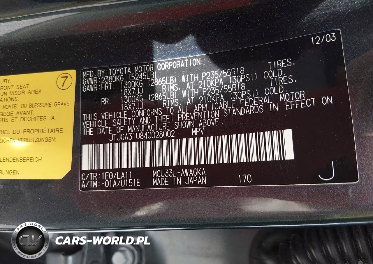 2004 Lexus Rx 330 VIN:JTJGA31U840028002 - 9