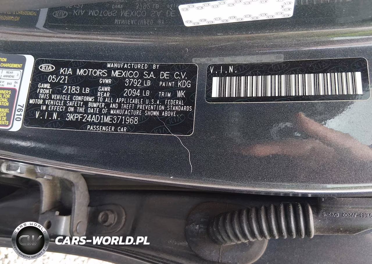 2021 Kia Forte Lxs VIN:3KPF24AD1ME371968 - 9